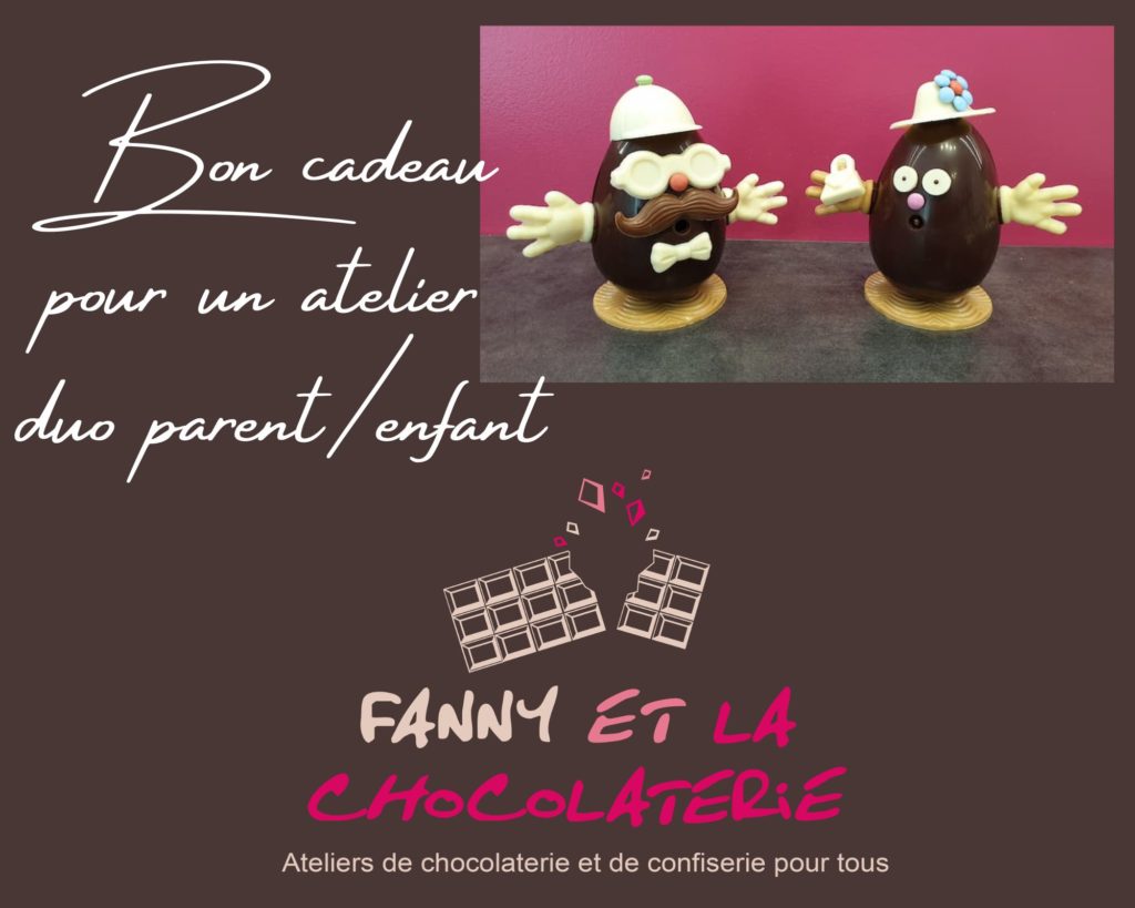 Bon cadeau atelier chocolat Fannyetlachocolaterie parent enfant