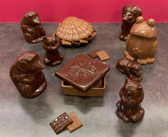 Moulages en chocolat