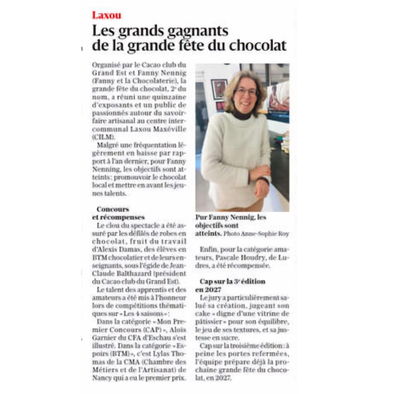 Fanny et la chocolaterie Salon du chocolat